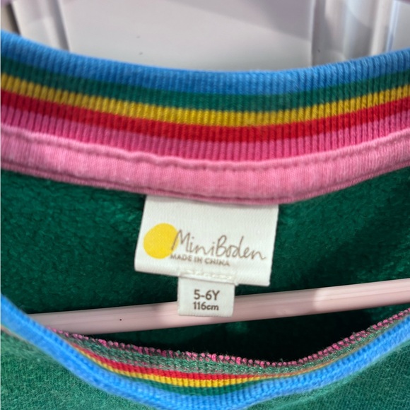 Mini Boden Teal Shirt with Rainbow Unicorns - Picture 3 of 3